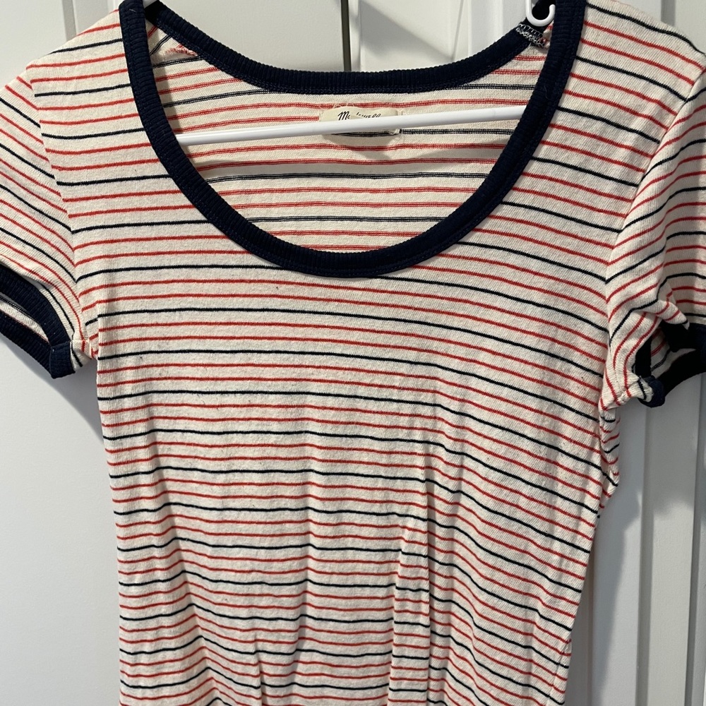 Madewell striped red, white, blue t-shirt